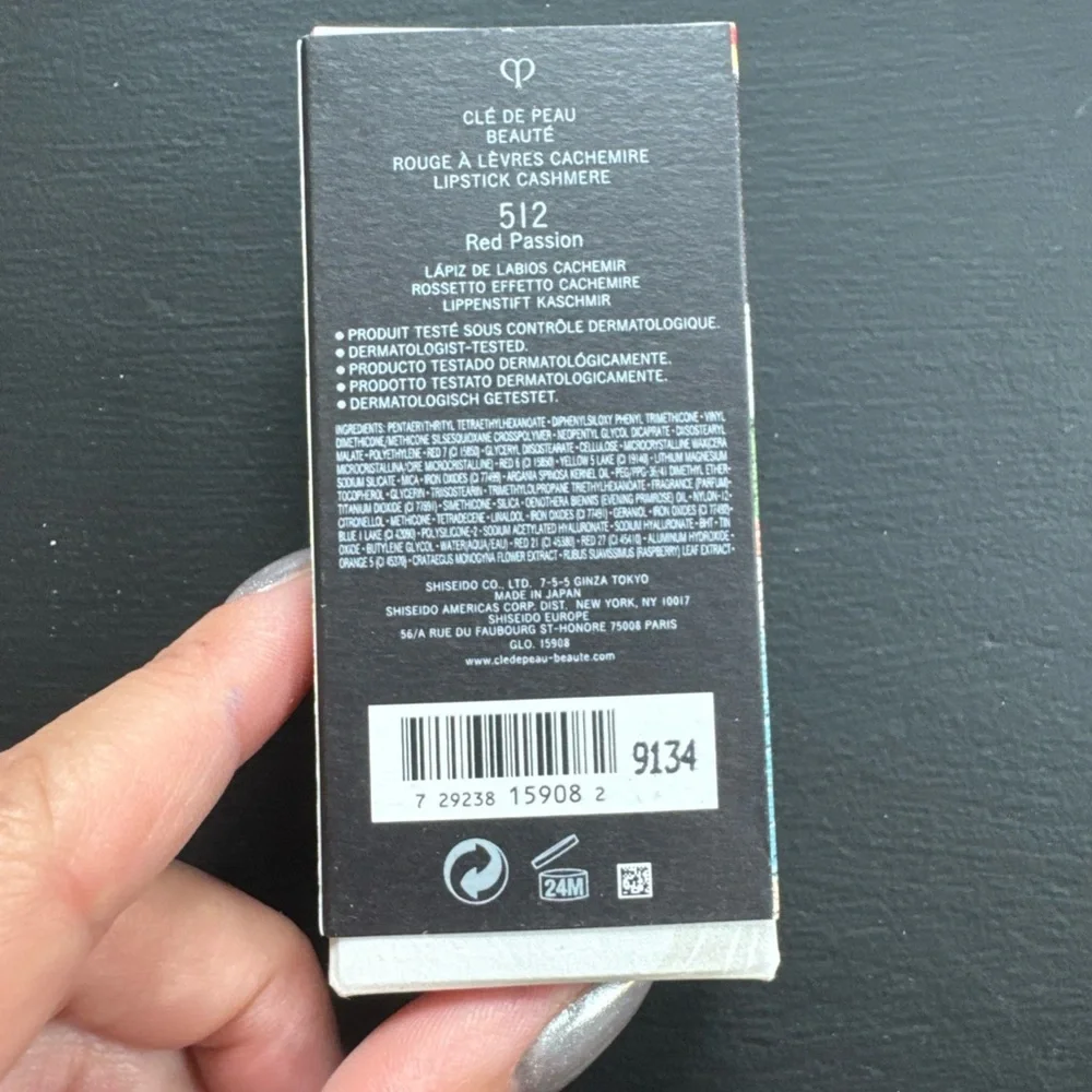 Vibrant Red Satin Lipstick in Elegant Packaging